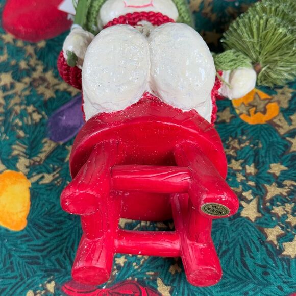 Dept 56 Billy Buttons Snowman With Tree Card Holder 2001 Super Rare with Box - Picture 5 of 16